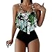 QSSA Maillot de Bain Bikini Femme 2 Pièces Ensemble réglables Couture Couleur Séchage Rapide Doux Sexy Coussin de Poitrine détachable Natation Beach Party Pool Party