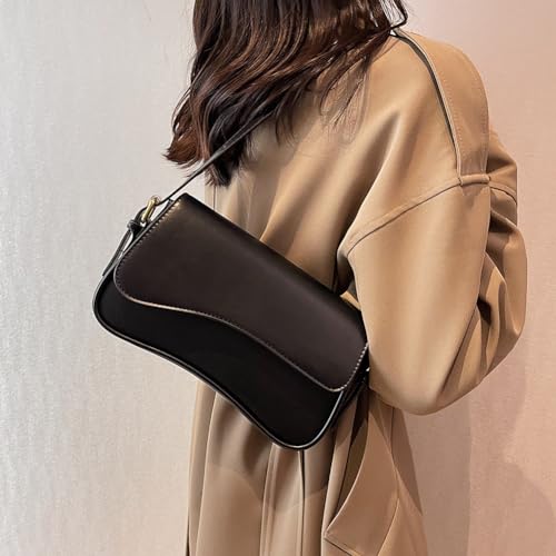 TIAASTAP Handtasche Teenager Mädchen Shoulder Bag Hobo Bag Leder mit Reißverschluss Vintage Aesthetic y2k Tasche Klein Handbags for Women Handtasche Damen Klein Schultertasche Umhängetasche – Bild 5