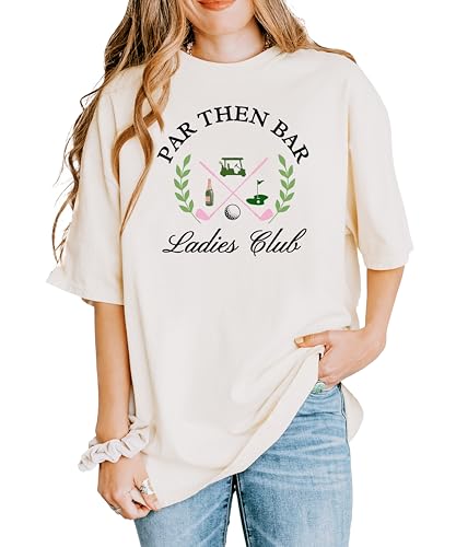 Trendy Par Then Bar Ladies Club Cute Golfer Shirt for Women Sporty Golf T-Shirt for Adult2