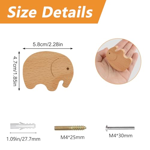 Boutons en éléphant bois pour réparer vos poignées de commode cassées - 3