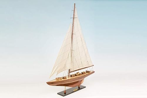 Miniatura 6 de Endeavour - Modelo de velero de 31.5 pulgadas - Modelo de barco de vela hecho a mano de madera - Modelo de decoración de velero - Modelos de veleros