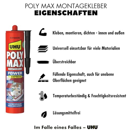 Uhu Poly Max Express Cartucho 425g Negro miniatura 3