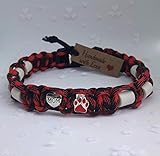  EM Keramik Halsband/EM Keramik Band für Hunde Love my Mom/rot-schwarz