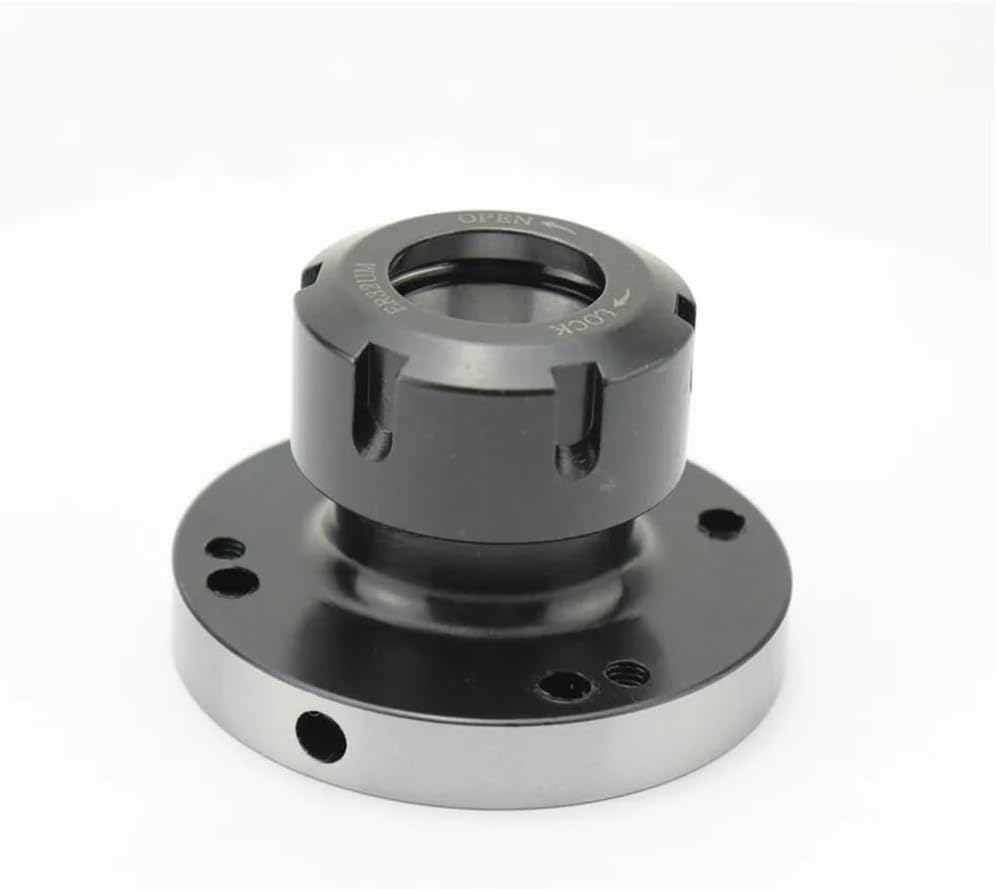 ER16 ER50 ER25 ER32 ER40 D100mm D80mm Diameter Mini Flange Four Axis Cartridge Collet Fixture Chuck For CNC Milling Lathe Tool(ER25-D80 (3 Hole))