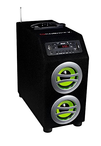 Sondpex CSF-D45B Portable Bluetooth Speaker System and Music Player - Clear Sound, Deep Bass, 12-Hour Battery, USB/SD Slots, FM Radio - Stream Wireless Music with EQ, AUX Input - MP3/WMA Support