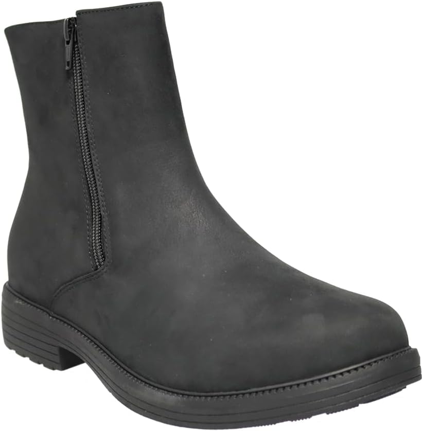 Propet Womens Waverly Round Toe Zippered Casual Boots Ankle Low Heel 1-2" - Black - Image 2