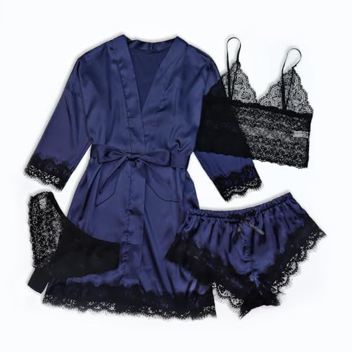 Ensemble quatre pièces de lingerie érotique aux finitions soignées