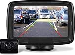 AUTO-VOX TD2 Caméra de Recul Numérique sans Fil, Camera de Recul Voiture avec Ecran LCD 4,3", Etanche IP68, Vision Nocturne, avec Antenne Intégrée, Facile à Installer