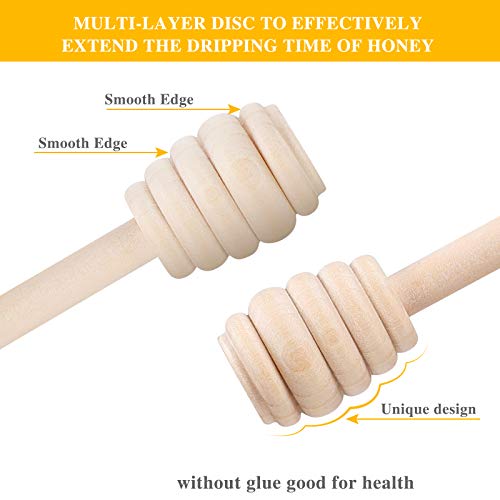 Honey Dippers 6 Inch, 20Pcs Premium Wooden Honey Stirrer For Honey Jar Dispense Drizzle Honey And Wedding Party Gift #TOP2