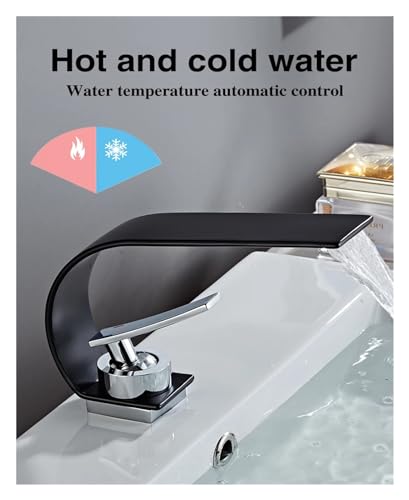 Robinet de lavabo cascade eau chaude et froide pour vasque top - 4
