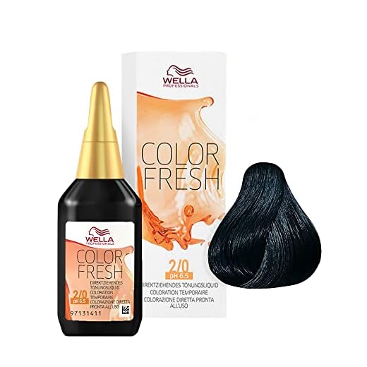 Wella Color Fresh Glans-nyans 2/0 svart, (1 x 75 ml)