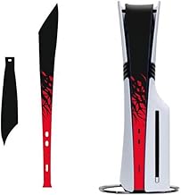 Autocollant central pour PS5 Pro, housse anti-poussière pour PS5 Pro, filtre à poussière en PVC, protection anti-poils d'animaux (rouge)