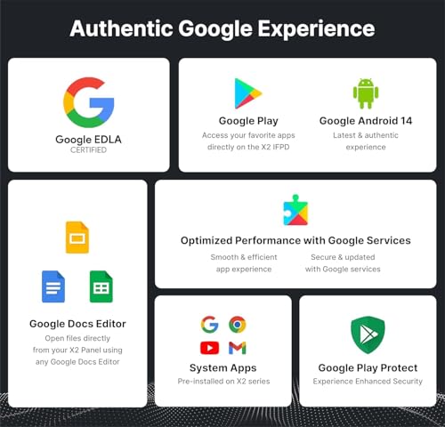 Image of Interactive Flat Panel with Inbuilt CPU for Teaching 75 Inch (1.90m) | Google EDLA | X2 75 Ultra Interactive Whiteboard Android 14 | 8GB, 128 GB| Inbuilt Camera & mic | Digital Board