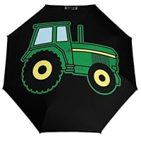 Farm Tractor Travel Umbrellas for Rain Windproof Compact 3 Folding Umbrella UV Sun Protection