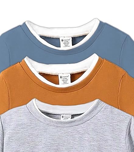 Image of KYDA KIDS 100% Cotton Regular Fit Half Sleeve Solid Round Neck Tshirt for Boys (Pack of 3)