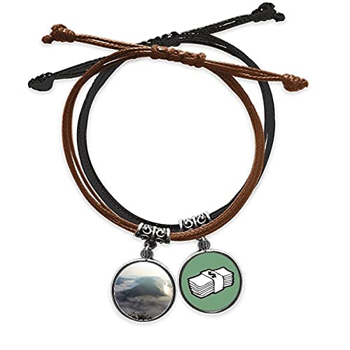 Pulsera de cuero verde de paisajes naturales el regalo para biólogos