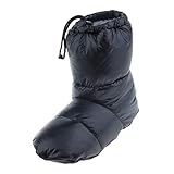 Backbayia Winter Goose Down Booties Waterproof Anti-Slip Ultralight Puffy Socks Slippers Tent Warm Boots Shoes for Camping Home (XL)