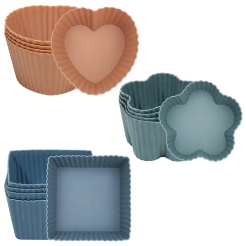 Romon Stampi in Silicone 12Pcs, Pirottini Riutilizzabili, 6-6,5x3cm