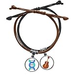 Size: The size of pendant is 2 cm (0.8 inch) in diameter. The length each bracelet is adjustable between 19cm â€“ 22.5 cm (7.4 inch â€“ 8.8 inch)
