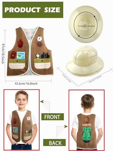 Set de disfraces explorador para niños con 20 piezas miniatura 2
