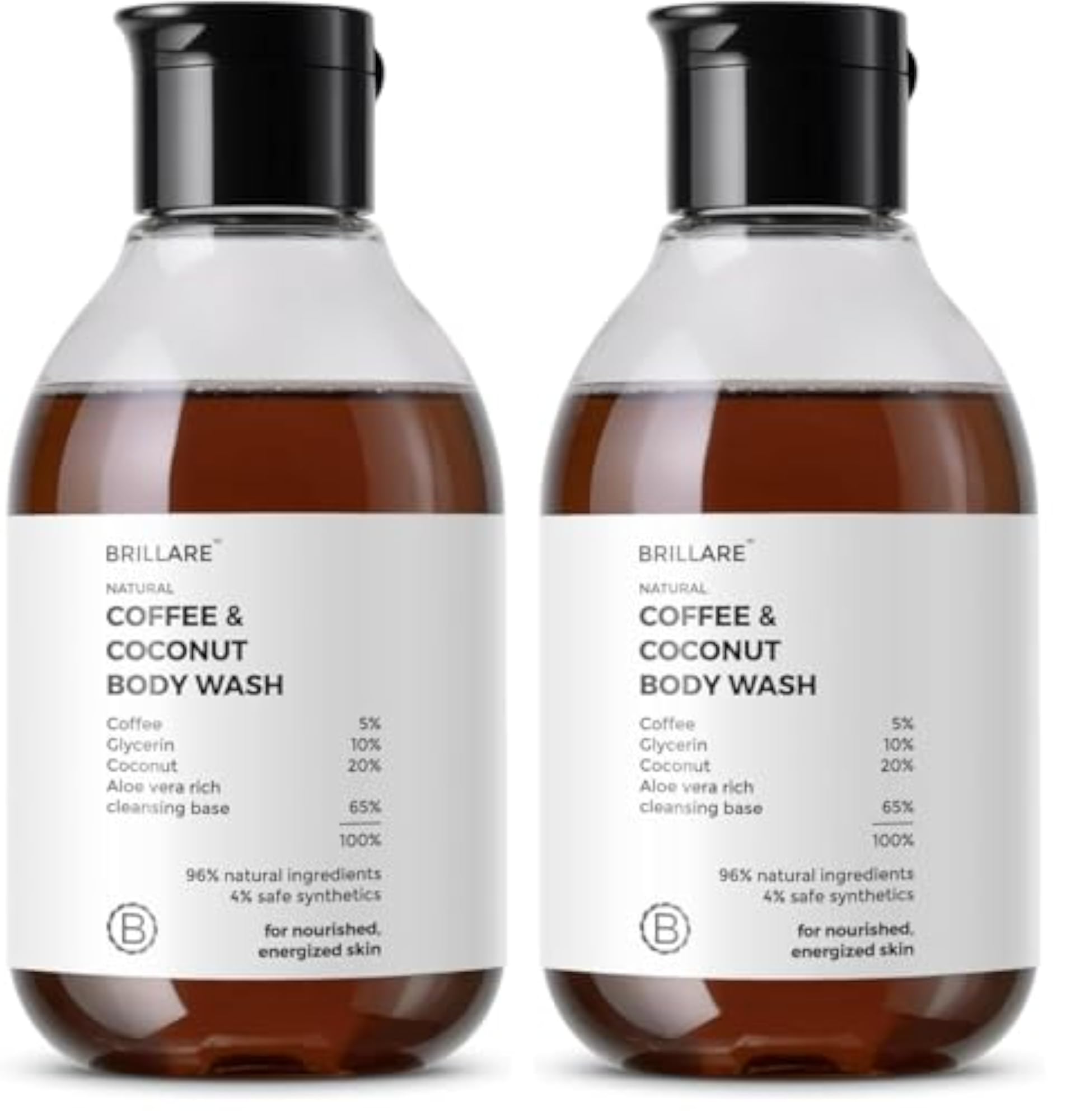 Brillare Coffee & Coconut Body Wash for Energized Skin