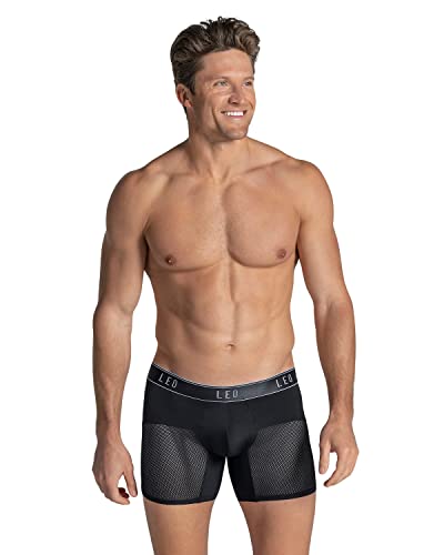 Leo Advanced Mesh Boxer Briefs - Breathable Mens Underwear Black And White #TOP24