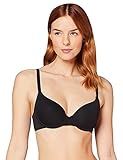 Iris & Lilly Women's Cotton Demi Bra, Pack of 2, Black, 32B