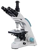 filtro de luz azul microscopio Microscopio trinocular profesional de laboratorio con condensadores de campo claro y campo oscuro, oculares de campo amplio y 3 objetivos acromáticos para realizar observaciones de campo claro y campo oscuro sobre muestras biológicas