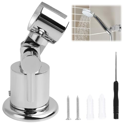 Vollmetall Duschkopfhalterung,Duschkopfhalterung,180 Grad verstellbar,Duschkopfhalterung Ohne Bohren,Hochwertige Duschhalterung aus Metall,Einfache Installation,Kompatibel mit den meisten Duschköpfen