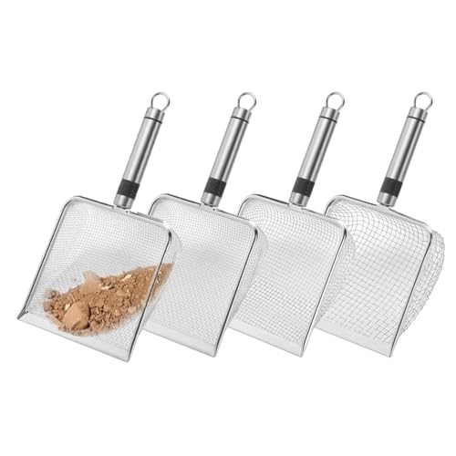 Colador de Tierra para jardinería, colador de Pala de Piedra, colador de jardín con Mango para de Playa, Cuidado de bonsáis, cribado de Piedras, jardinería, jardinería