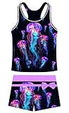 UNIFACO Girls Swimsuits 12-14 Teen Bathing Suits Kids Fashion Tankini Sets Modest Swimwear