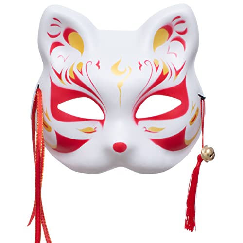 Kitsune Japonés Inu Boku Fox Gato Lindo Cosplay Media Máscara
