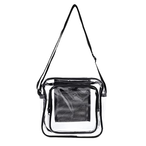 Didiseaon Bolsas Transparentes Bolsas Mujer Mensajero de Mensajero Mujer Bolsa de Hombro Reutilizable Bolso de Moda de Comestibles para Trabajo Estadio de Playa Cover