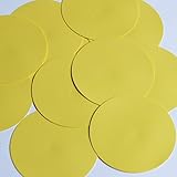 Round Sequin Paillettes 60mm No Hole Butter Yellow Opaque Vinyl Loose Couture Paillettes