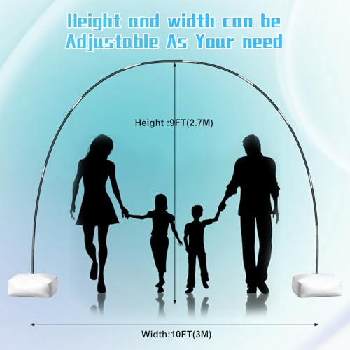 Balloon Arch Kit with Balloon Pump Electric, Improved Balloon Arch Stand with Base for Floor Gender Reveal Wedding Birthday Graduations Party Decorations – Image 6