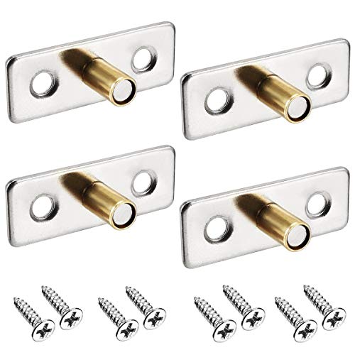 4 Stück Scheunentür-Bodenführung Edelstahl Holz Schiebetürführung Locator Stopper mit Schrauben für Schiebetürboden Cover