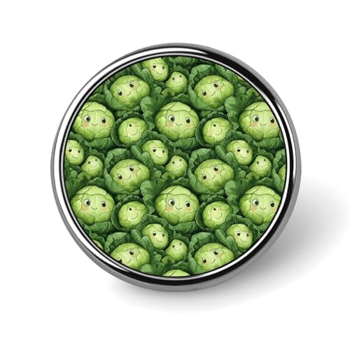 Cartoon Cute Cabbage Print Pins for Backpack - Enamel Pins Cute Jacket Coat Hat Bags Badge Pin, Funny Novelty Unique Button Pin Women Men Fashion Jewelry Accessories