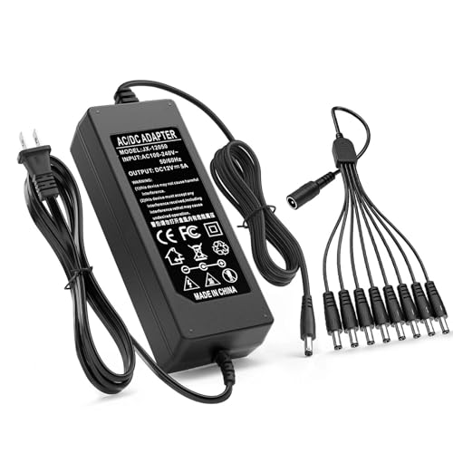 Replacement MAREISA 12V 5A Power Supply for Lorex, Samsung, Q-See,