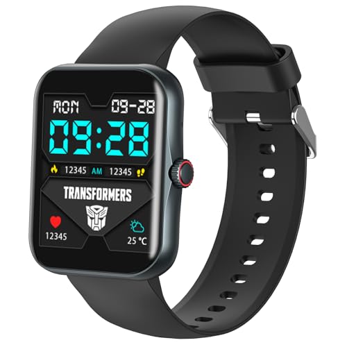 Image of TRANSFORMERS Fitness Tracker Smartwatch, Smartwatch for Kids Boys Girls, 1.83-inch HD IP68, Supports Voice Calls, Heart Rate Sleep Calories Activity Sports Mode, Music Message Notifications (Darkgray)