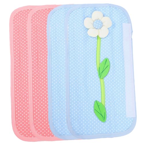 TOGEVAL 4 piezas Protector de Tiradores para Frigorífico Funda Antiestrés y Frío para Puertas de Cocina Compatible con Microondas y Electrodomésticos Colores Azul y Rosa