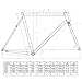 YFGSFWTS 50/52/55CM Fixed Gear Bike Frameset 700C Cr-Mo Steel Signle Speed Track Bike Frame C Brake Quick Release 100mm/120mm BSA BB68mm(Black,55cm)