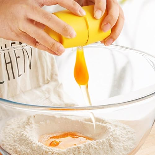 2Pcs Egg Shell Opener, 2025 New Egg Cracker Tool for Raw Eggs, Hard Boiled Egg Peeler Egg Cube Egg Separator Handheld, Stainless Steel Eggshell Breaker Egg Shell Cutter Kitchen Gadgets?Orange+Yellow?