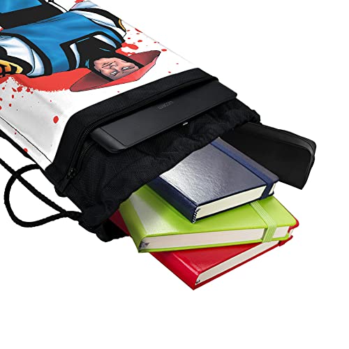 LOGOVISION Mortal Kombat Klassic Raiden Character Drawstring Backpack Sports Bag Sackpack 17" x 13", Perfect for Gym, Yoga or Practice4