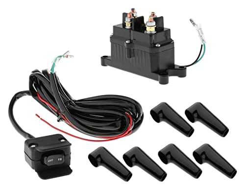 XIANXIAN Contator de relé solenoide de 12 V e interruptor de polegar de guincho substitui adequado p
