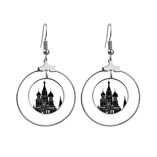 Boucles d'oreilles silhouette russe légères et hypoallergéniques Saint-Pétersbourg