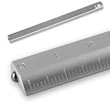 TITANER Titanium Arc Metric Ruler, Metric & Imperial Scales, Compact Pocket Size for Engineers, Architects, Legal self-Defense Ruler