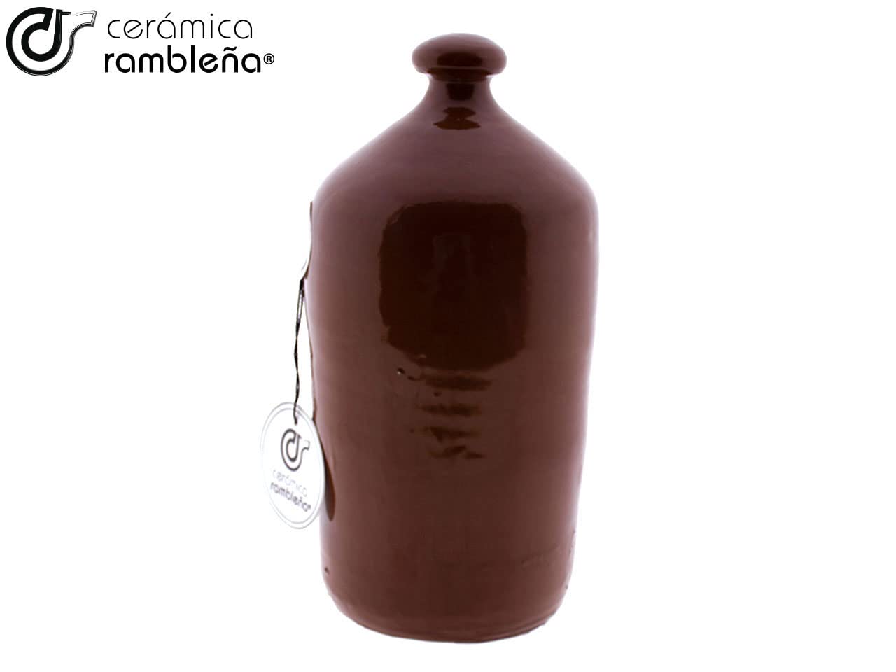 CERÁMICA RAMBLEÑA | Bebedero para Perro | Bebedero para Gatos | Bebedero gallinas Barro Rojo de La Rambla (Córdoba) | Esmaltado Miel | 100% Hecho a Mano | 8 litros | Eco