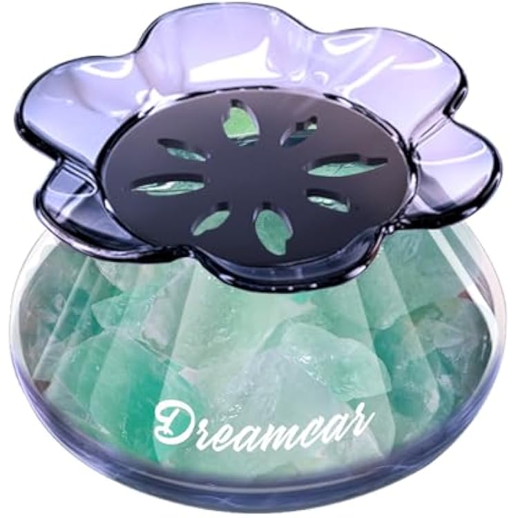 Glass Essential Oil Diffuser Bottle with Natural Crystal Stone Passive Aromatherapy Diffusers for Car Home Small Room Bathroom Living Room Hallway Desk Decorative (Green)