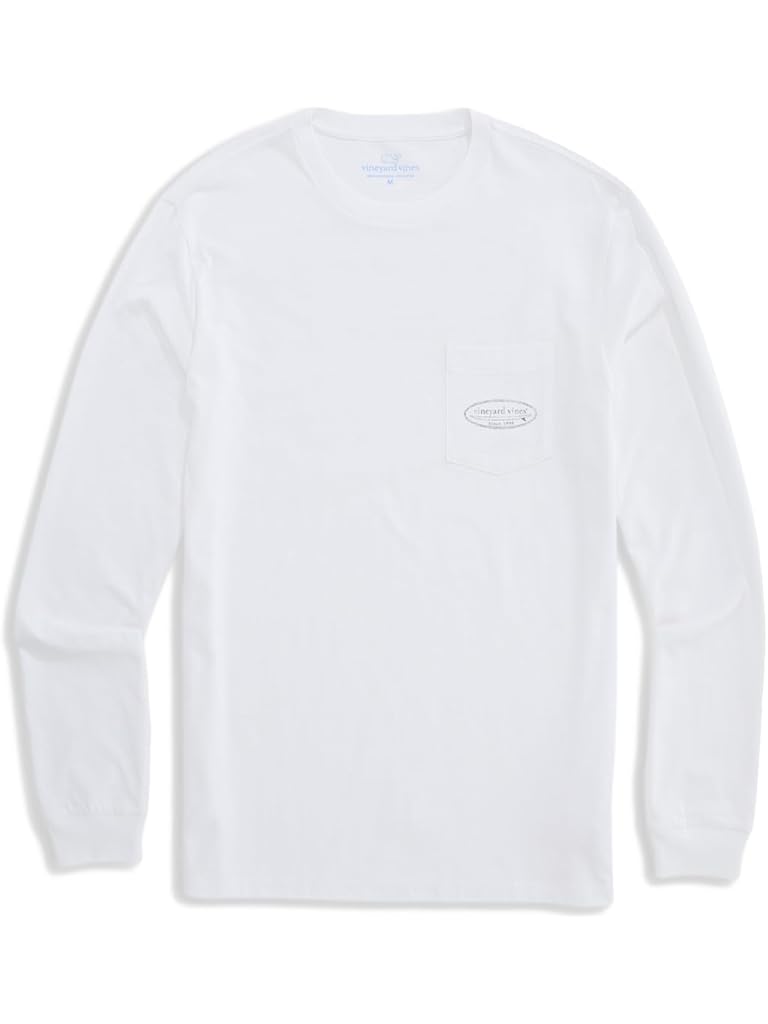 Blue Vineyard Vines Drift-Dye Surf Logo Long Sleeve Tee