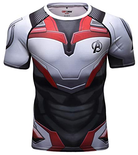 Cody Lundin Hombres Compresión 3D Imprimir Gráficos Tops Final del Juego Uniforme Camiseta cuántica Disfraces de Cosplay Camiseta de Manga Corta Cover
